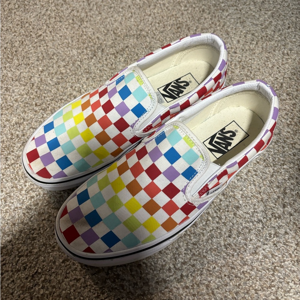 Rainbow Checkered Vans